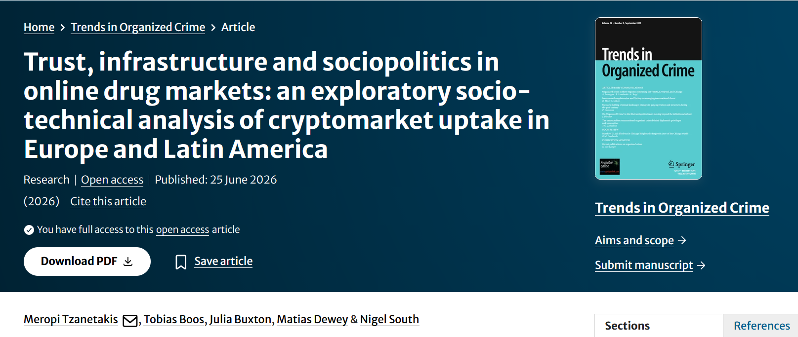 Trust, infrastructure and sociopolitics in online drug markets